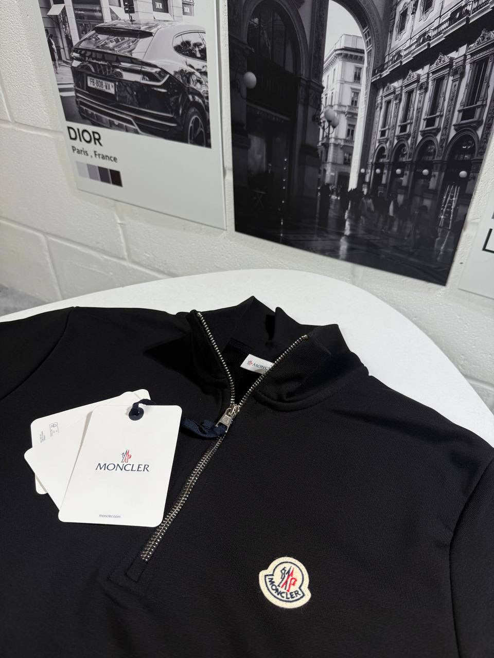 MNCLR HALF ZIP UP BLACK