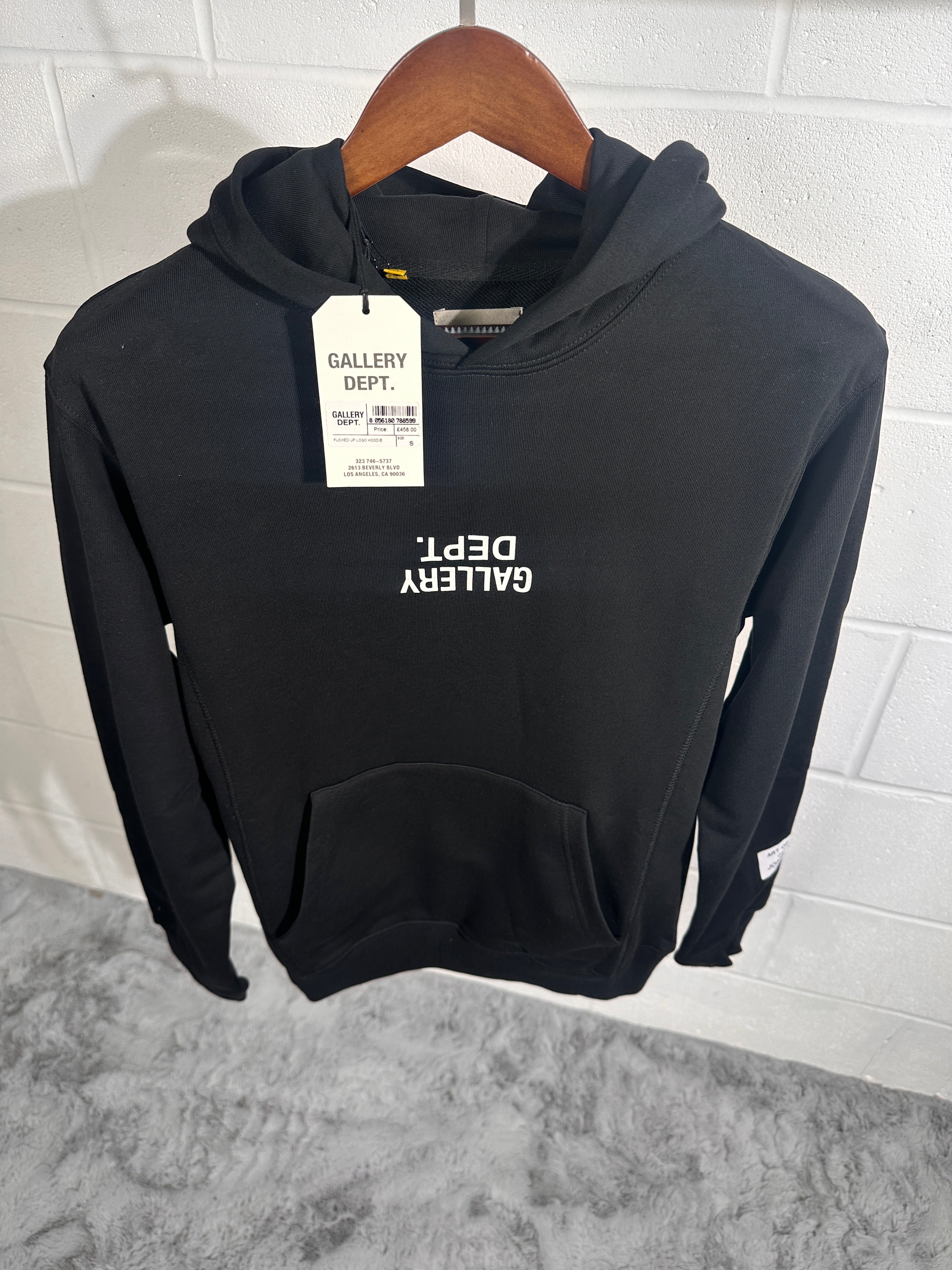 Sweat à capuche noir Gallery Dept