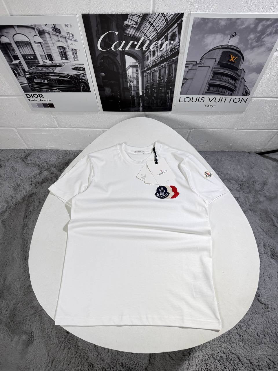 MNCLR TRICOLOR LOGO TSHIRT WHITE