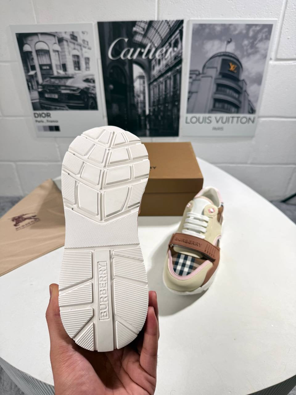 BURB RAMSEY CHECK TRAINER MENS