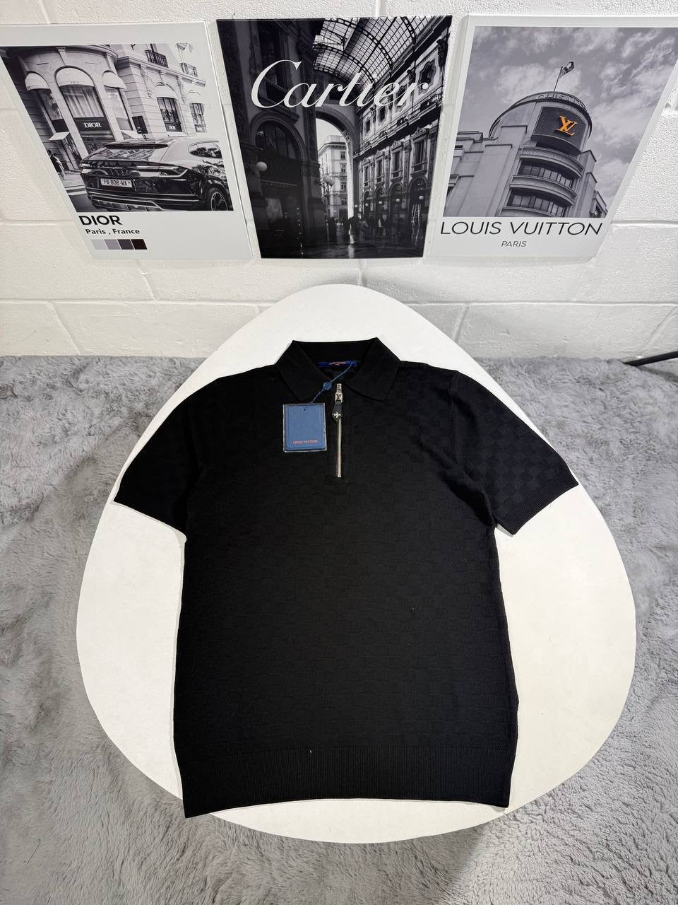 LVE ZIP UP POLO BLACK