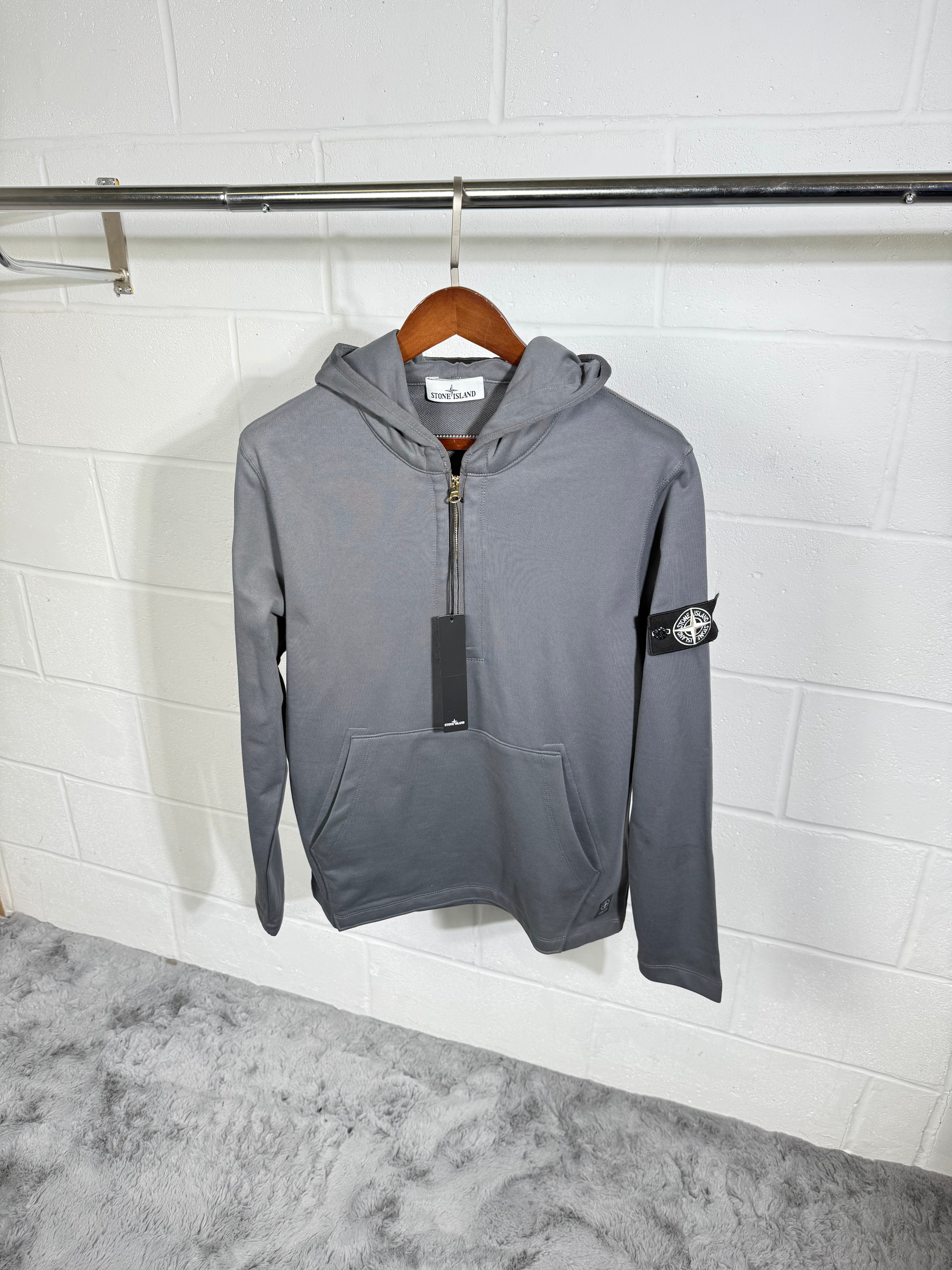Sweat à capuche fantôme Stone Island gris