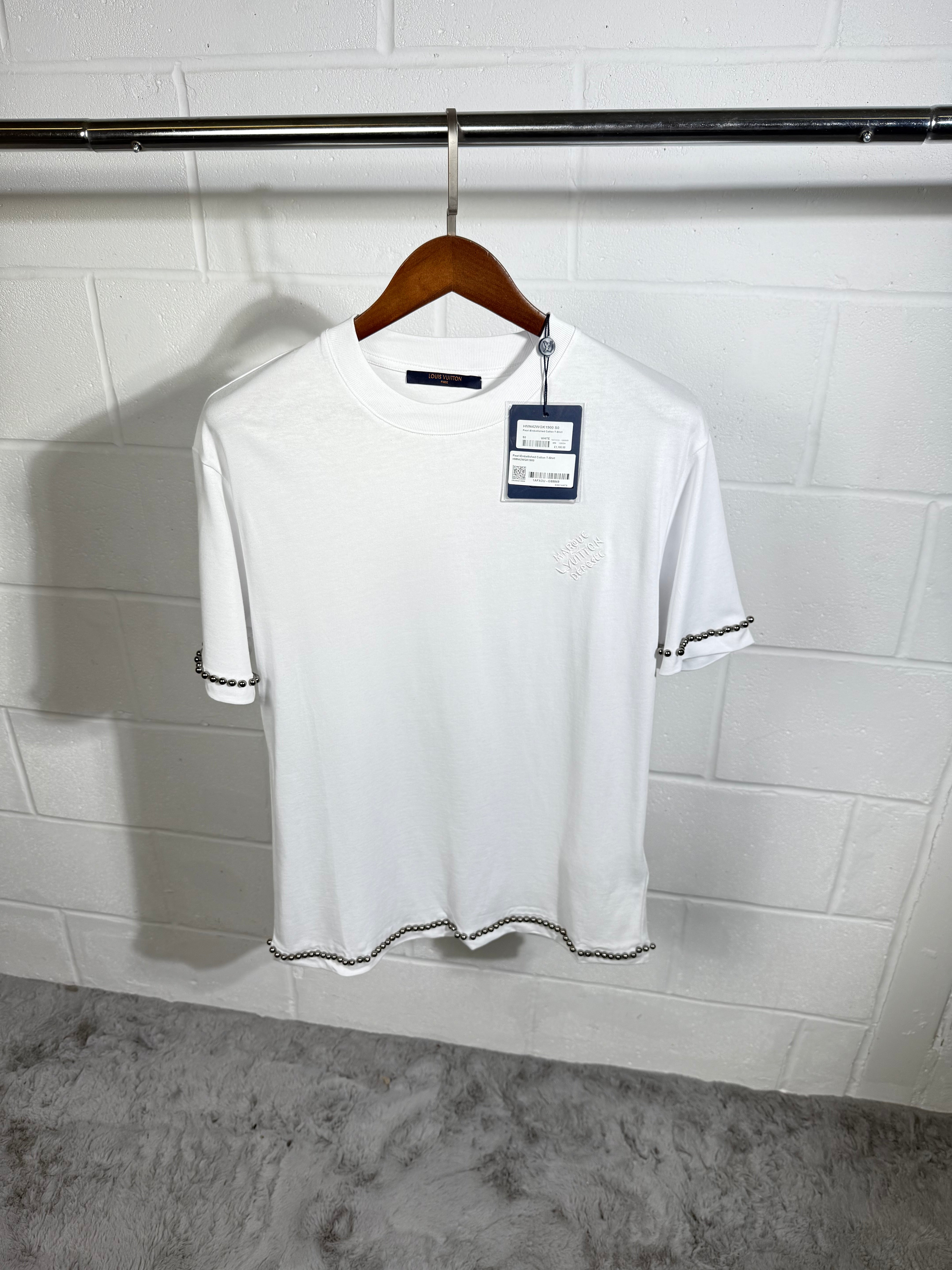 LV pearls tee white
