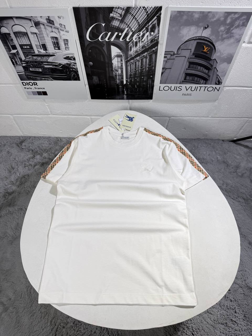 BURB CHECK TRIM TSHIRT