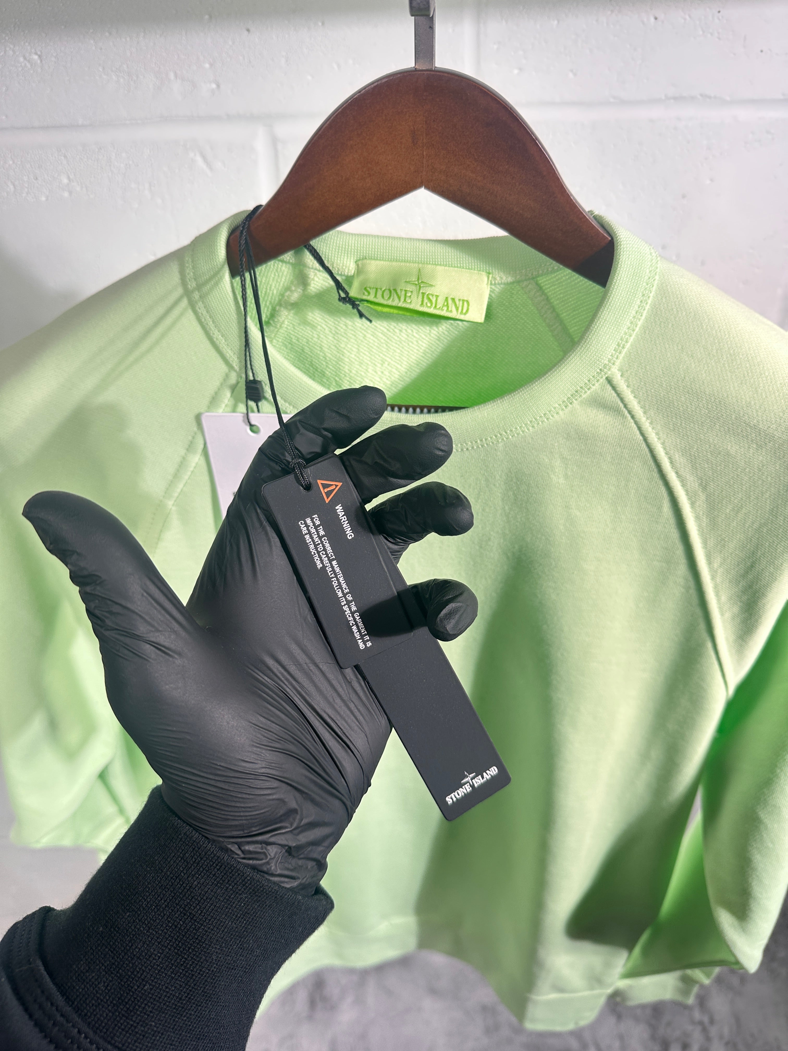 Sweat-shirt avec logo fantôme de Stone Island menthe clair