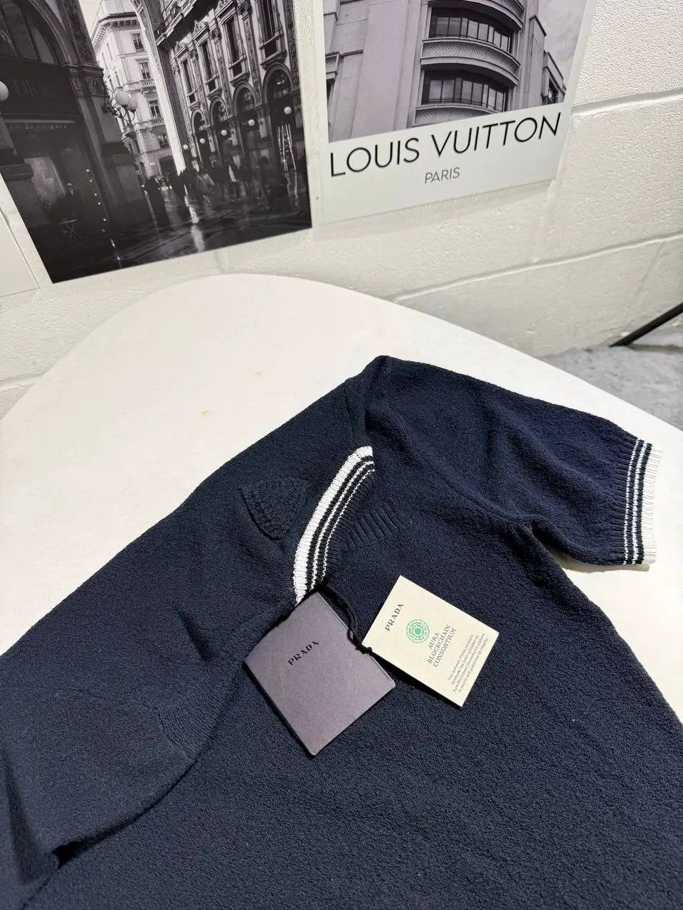 RADA KNITTED T SHIRT NAVY by Stock supplier