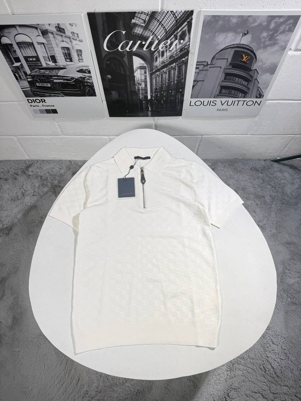 LVE ZIP UP POLO WHITE