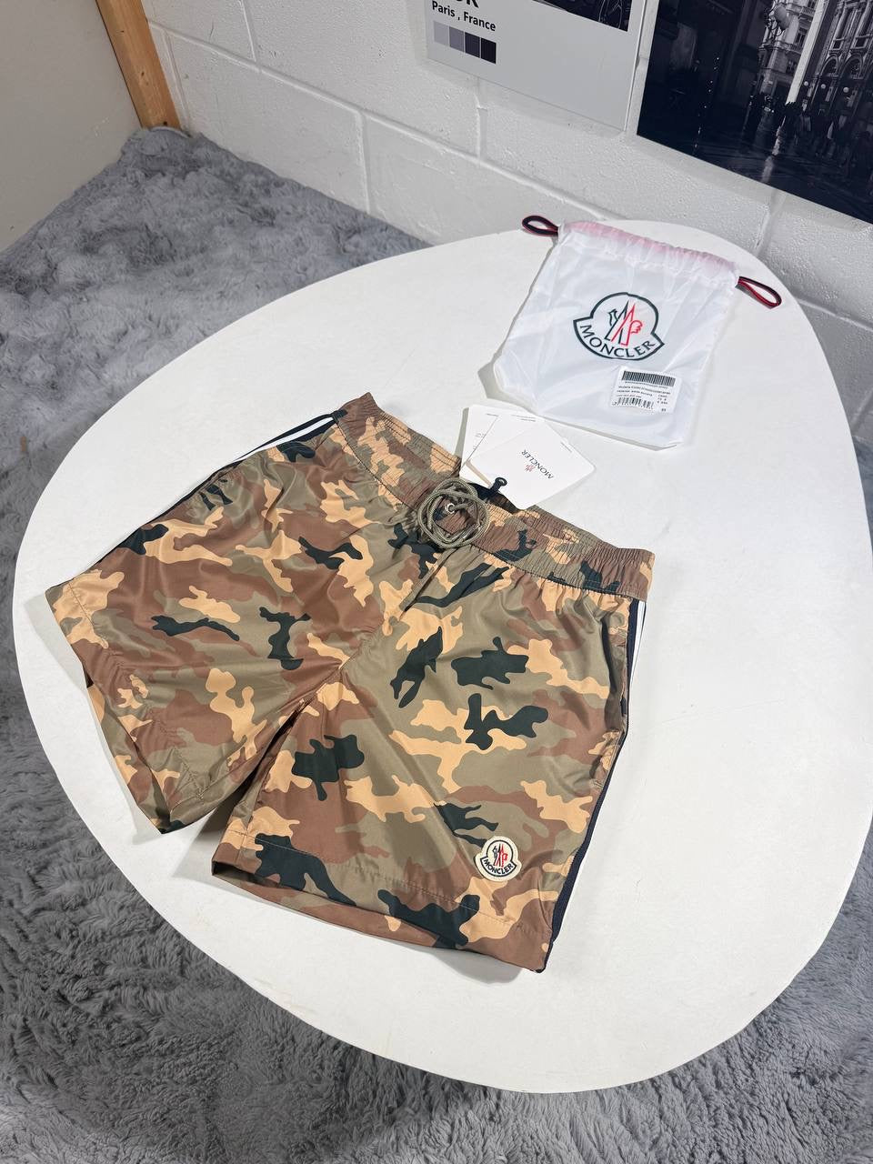 MNCLR GREEN PRINTED SHORTS