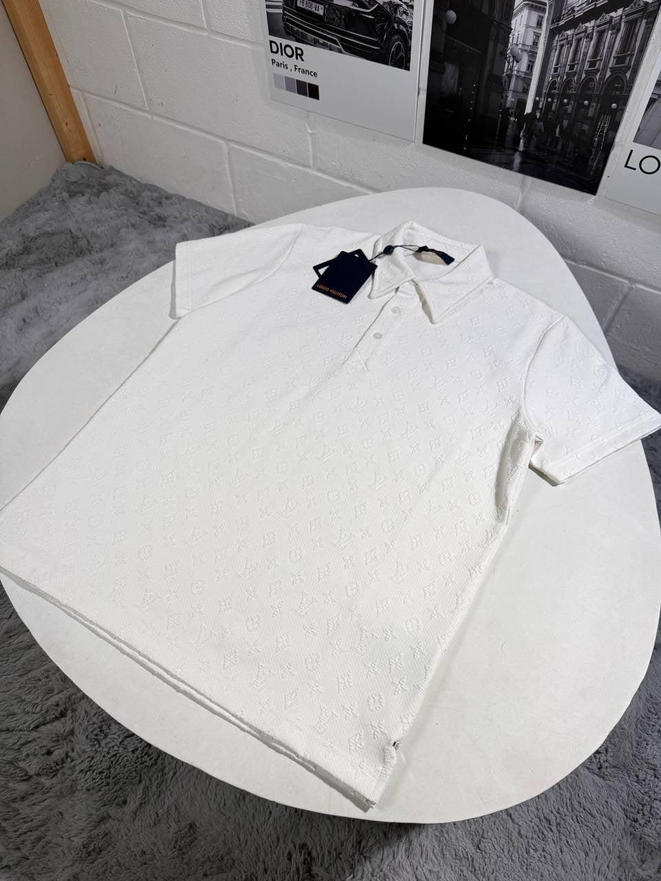 LVE DAMIER PRINT POLO