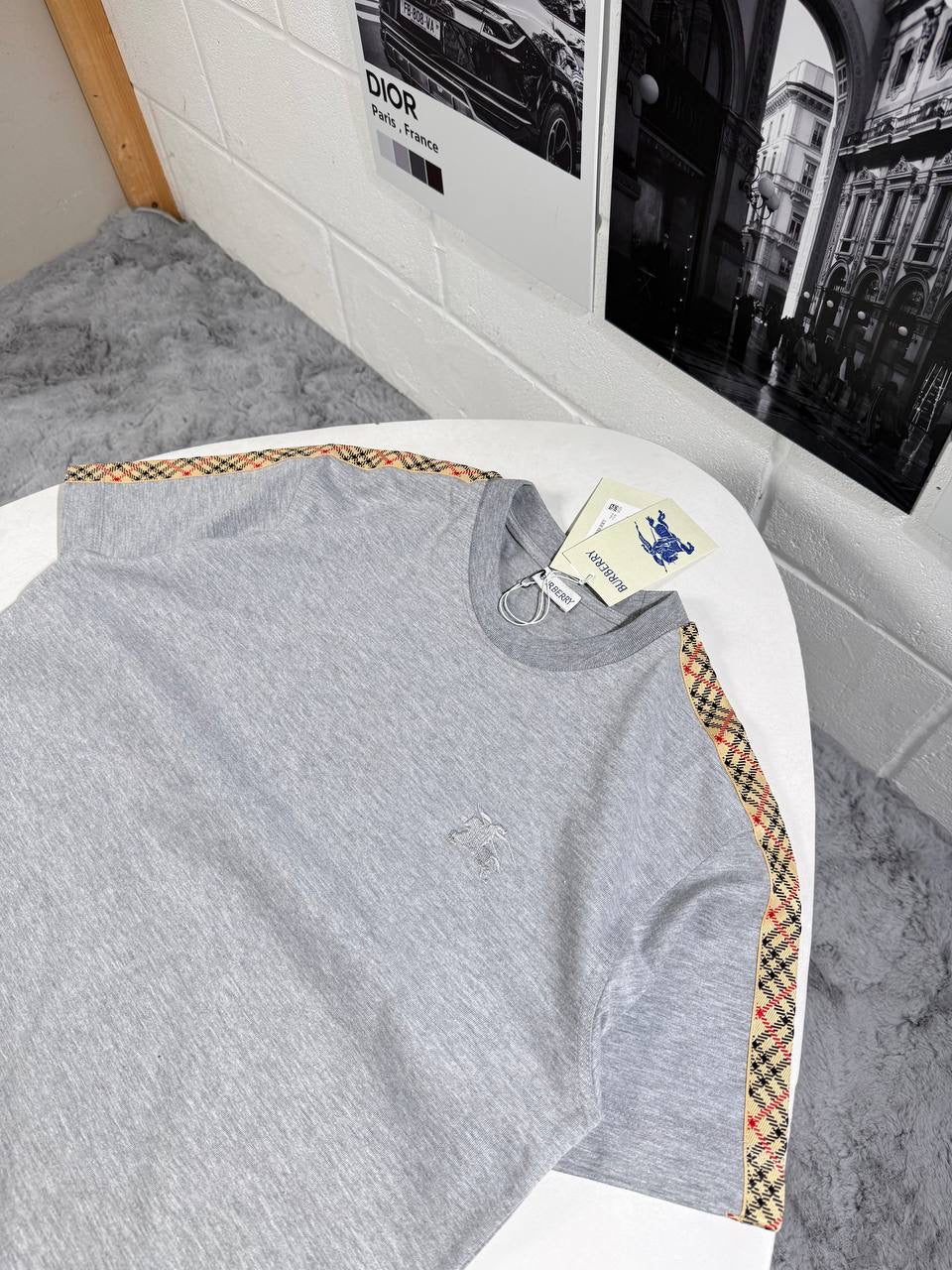 BURB CHECK TRIM TSHIRT