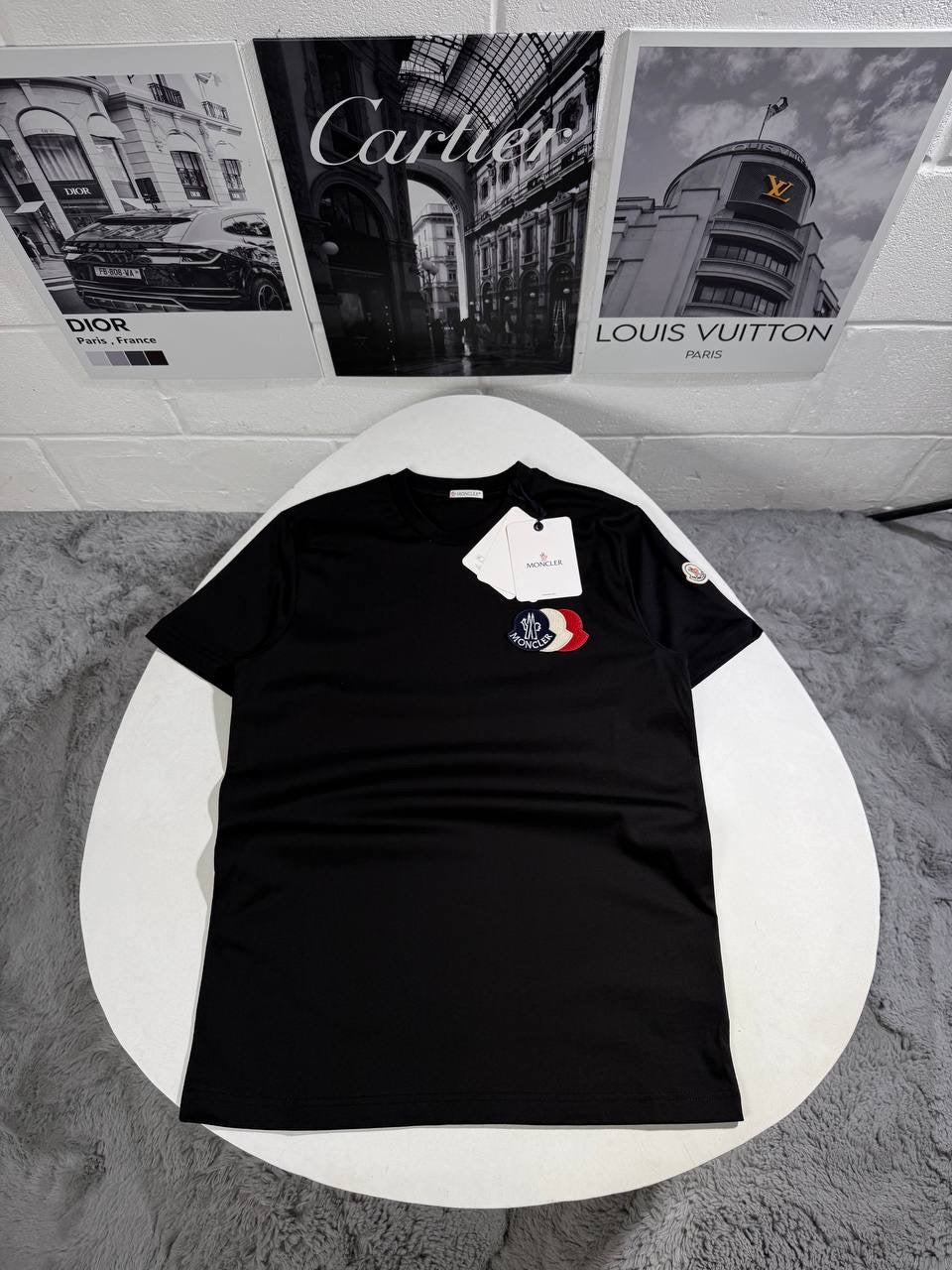 MNCLR TRICOLOR LOGO TSHIRT BLACK