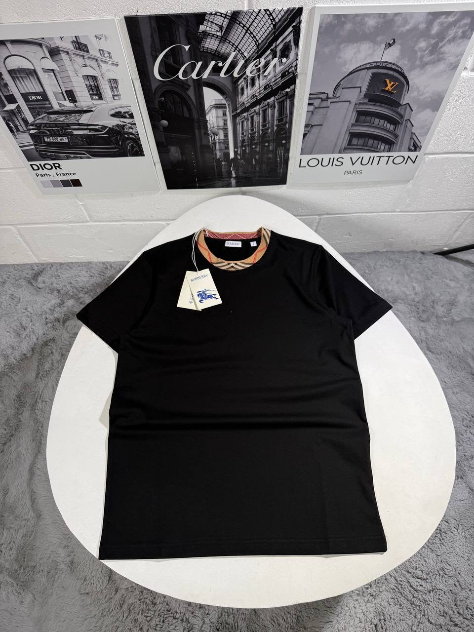 BURB CHECK TRIM TSHIRT