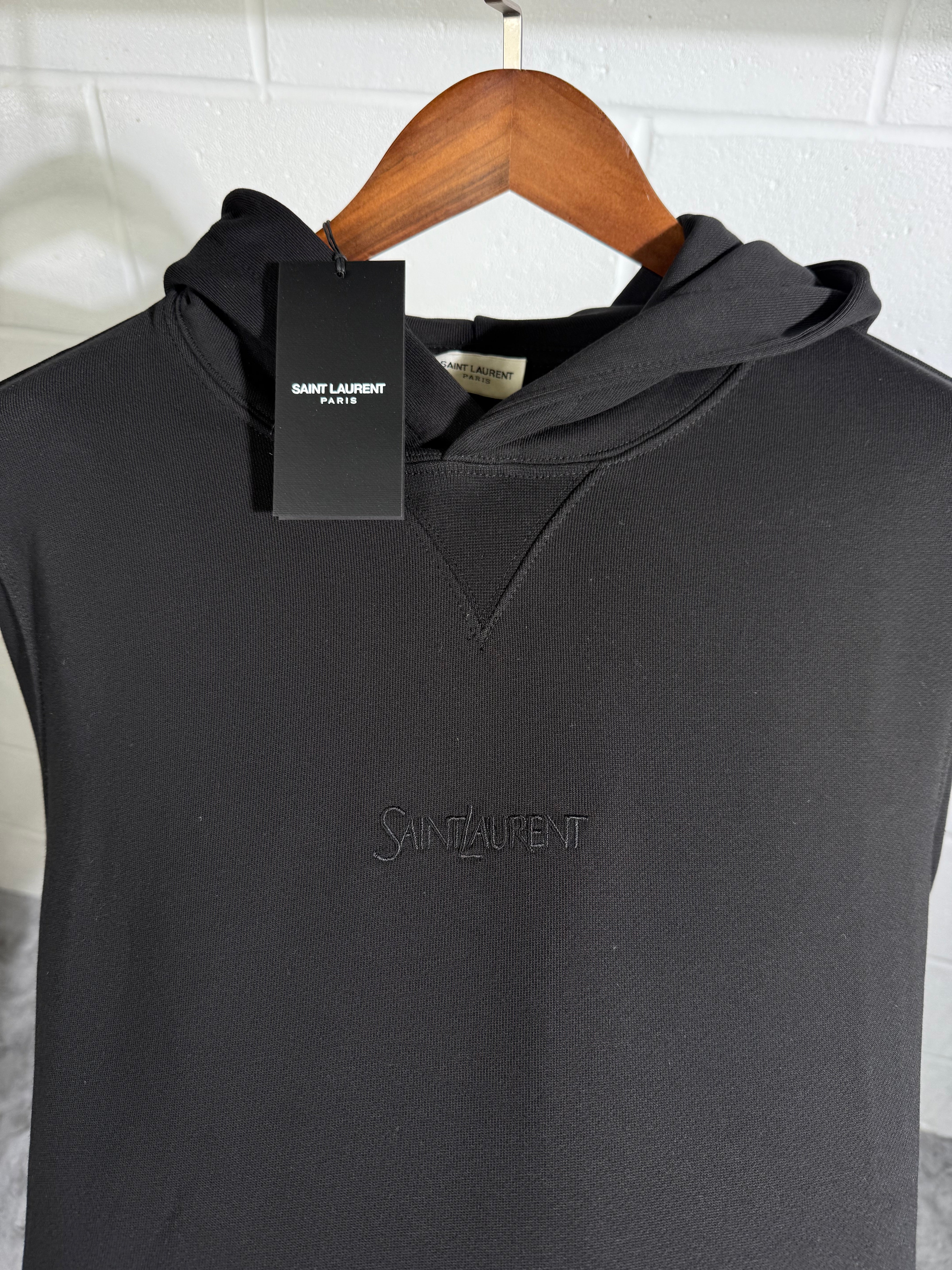 Sweat à capuche Saint Laurent noir