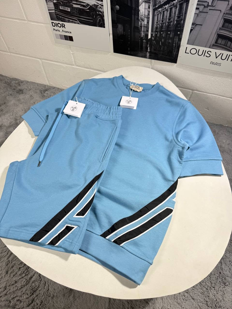 HRMS STRIPPED SHORT SET