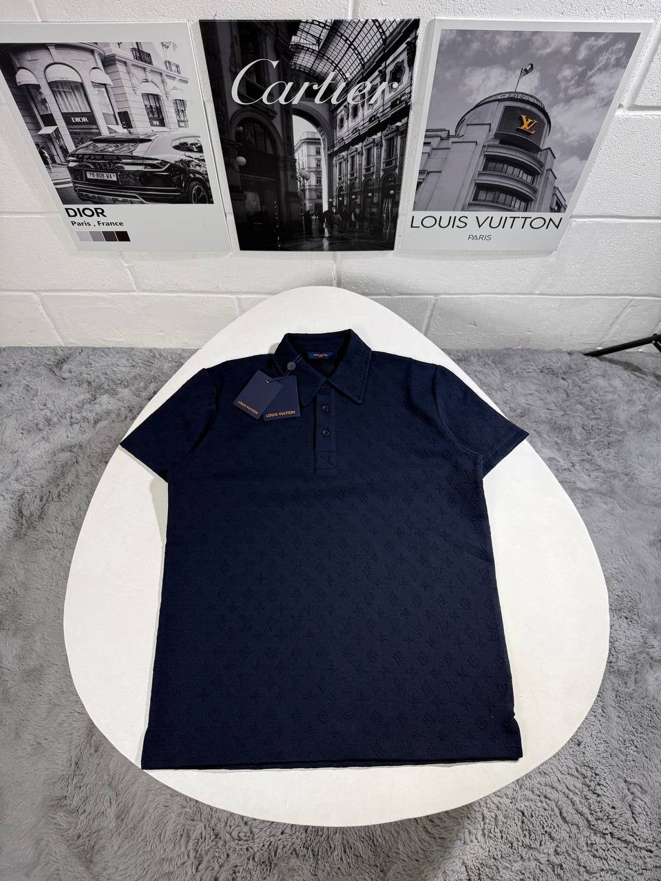 LVE DAMIER PRINT POLO