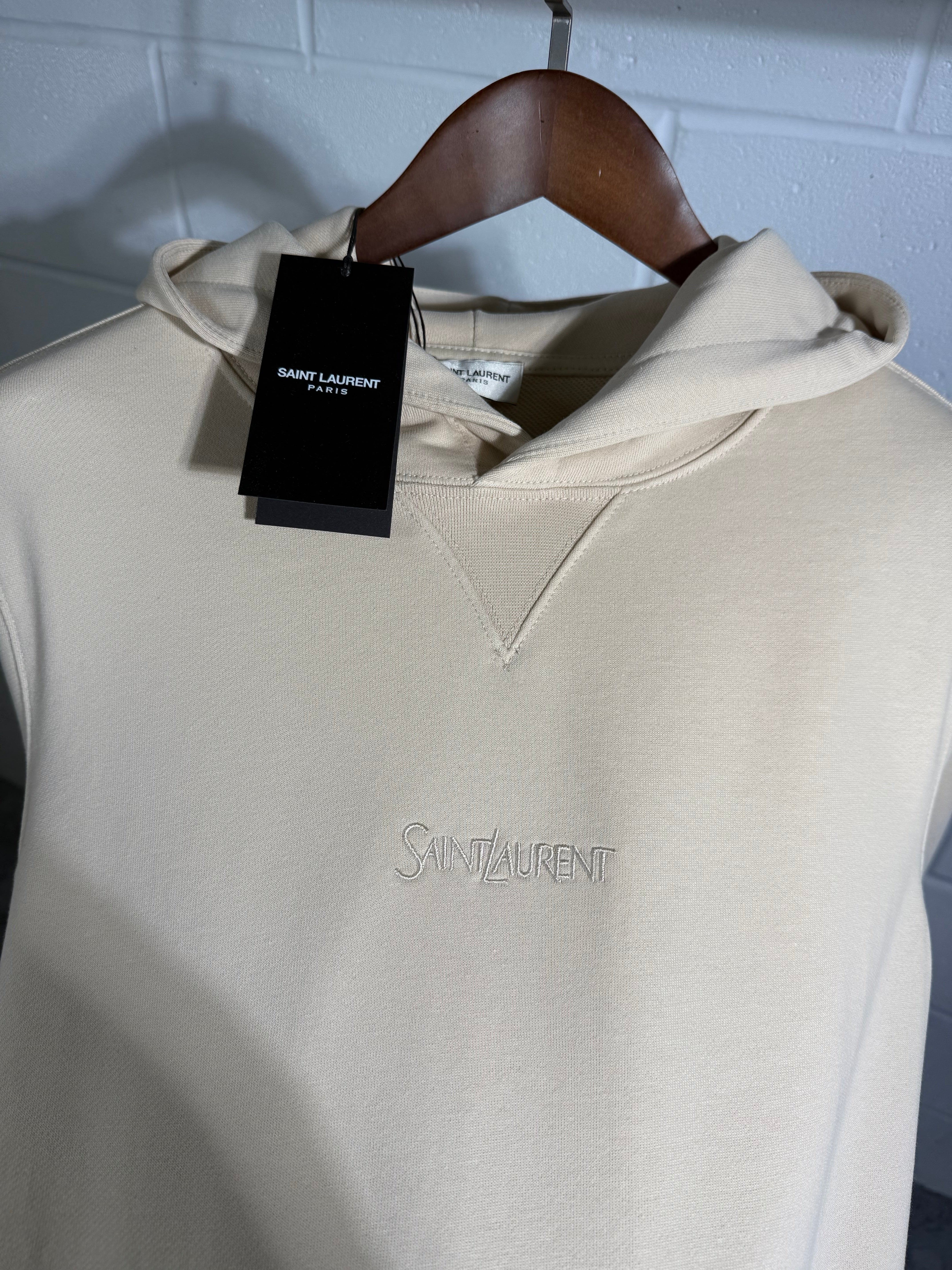 Sweat à capuche Saint Laurent beige