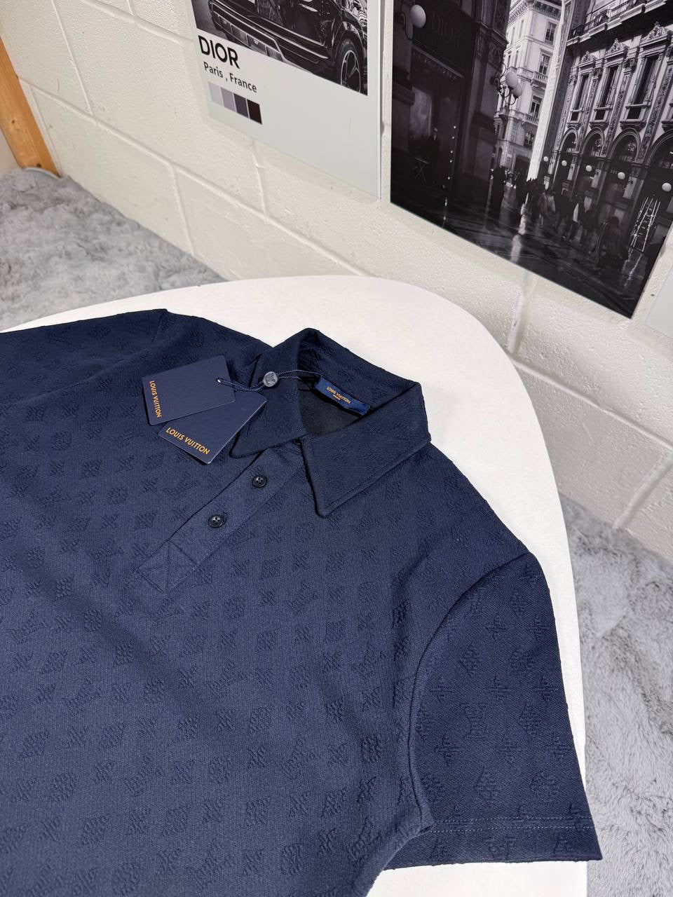 LVE DAMIER PRINT POLO