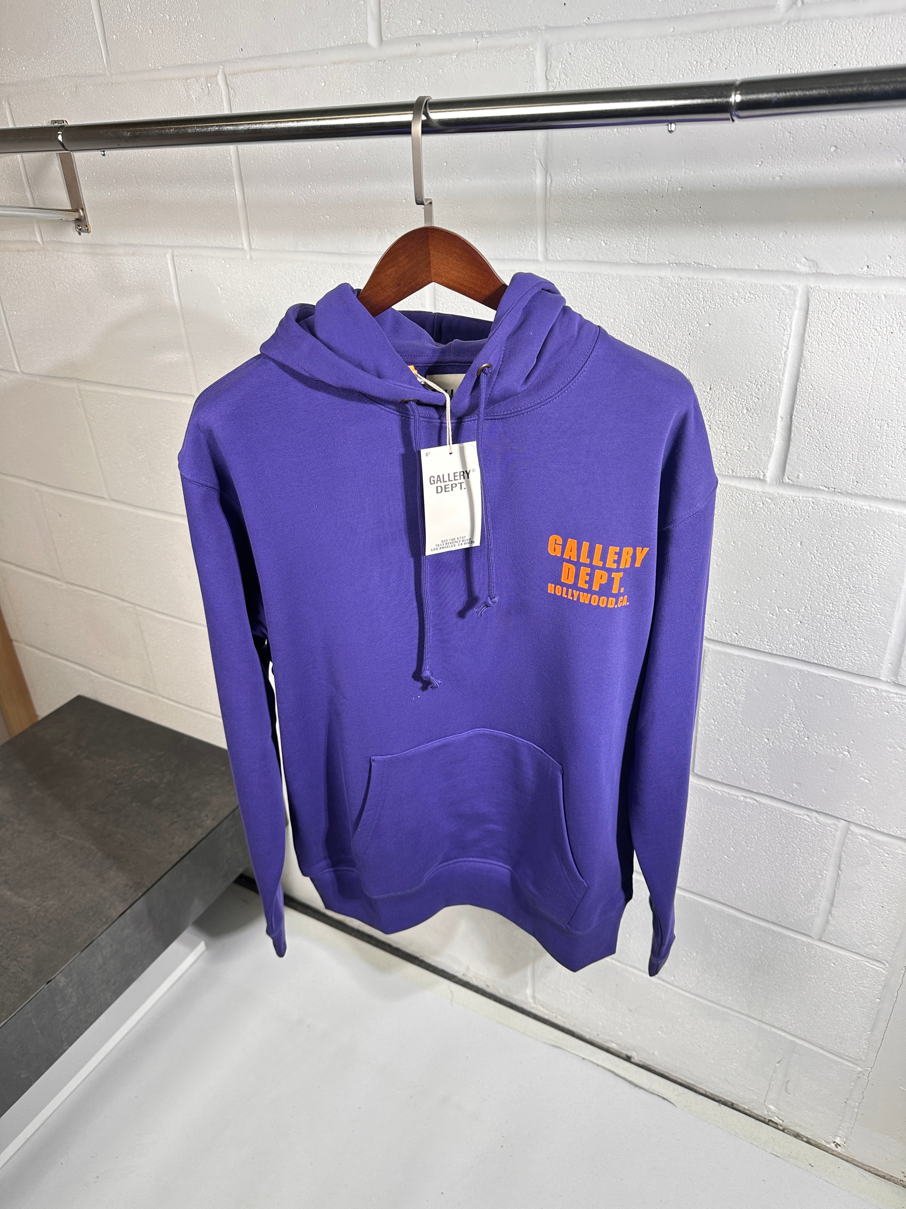 Sweat à capuche violet Gallery Dept
