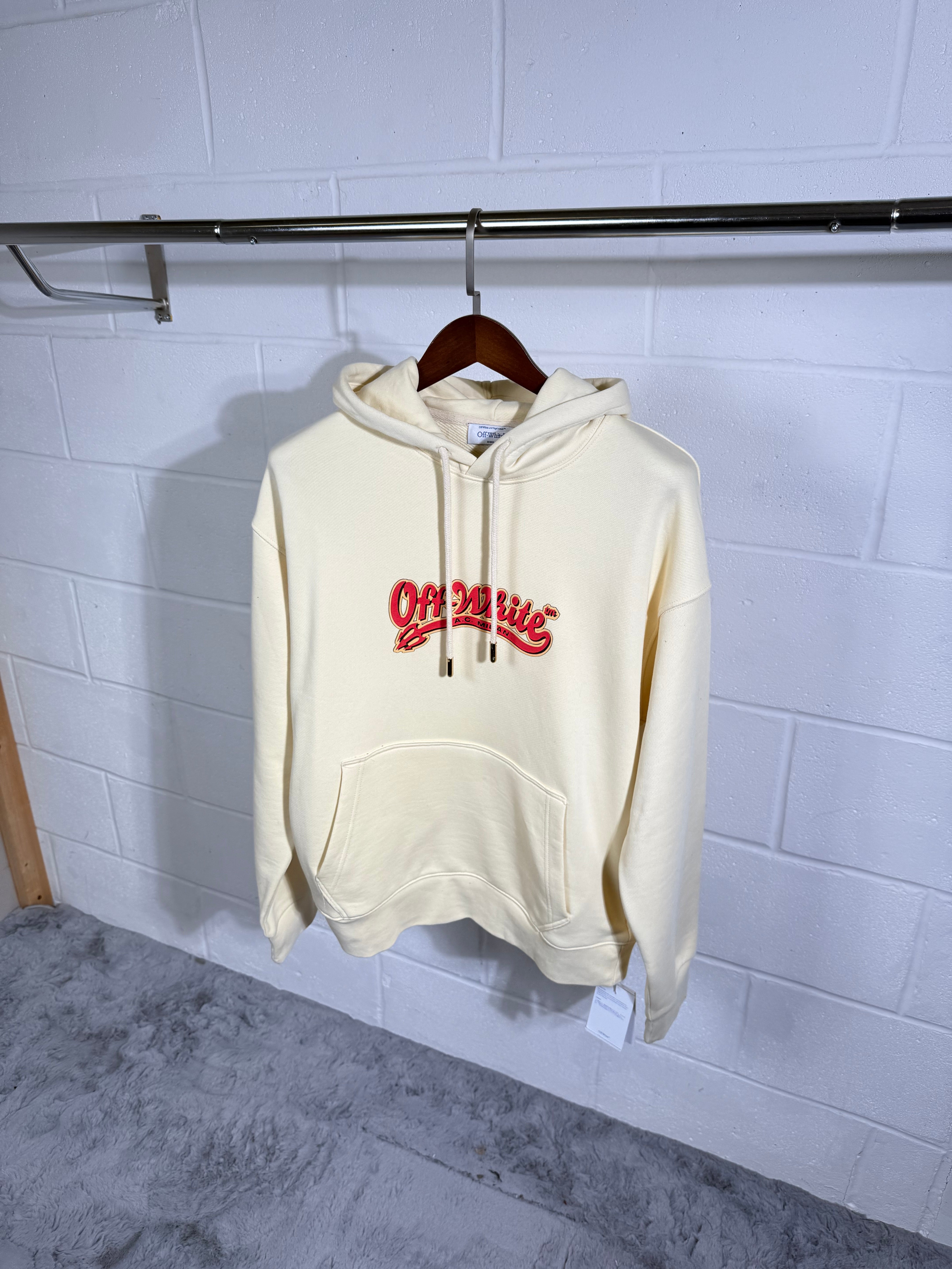 Sweat à capuche blanc cassé