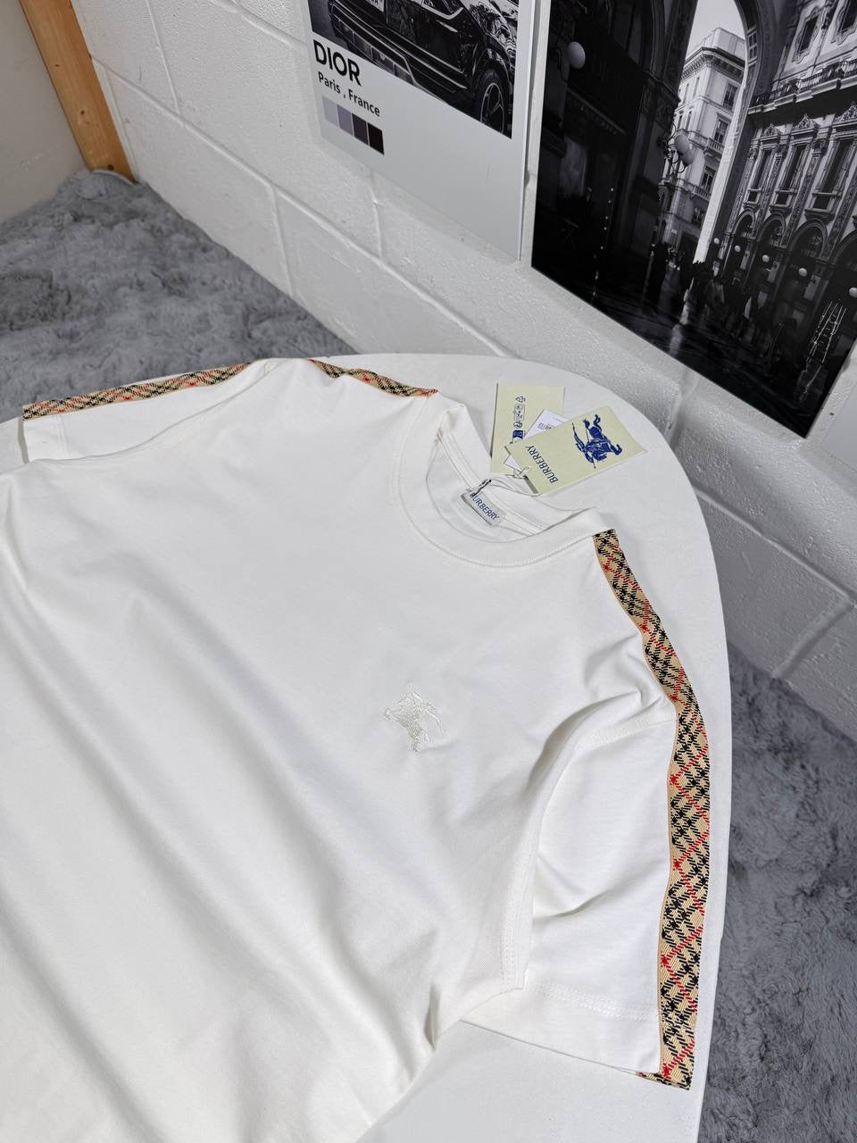 BURB CHECK TRIM TSHIRT