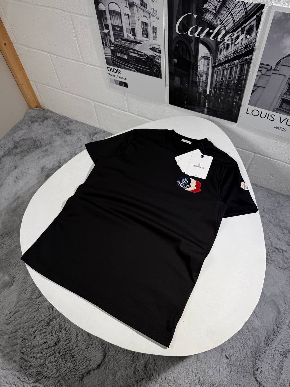 MNCLR TRICOLOR LOGO TSHIRT BLACK