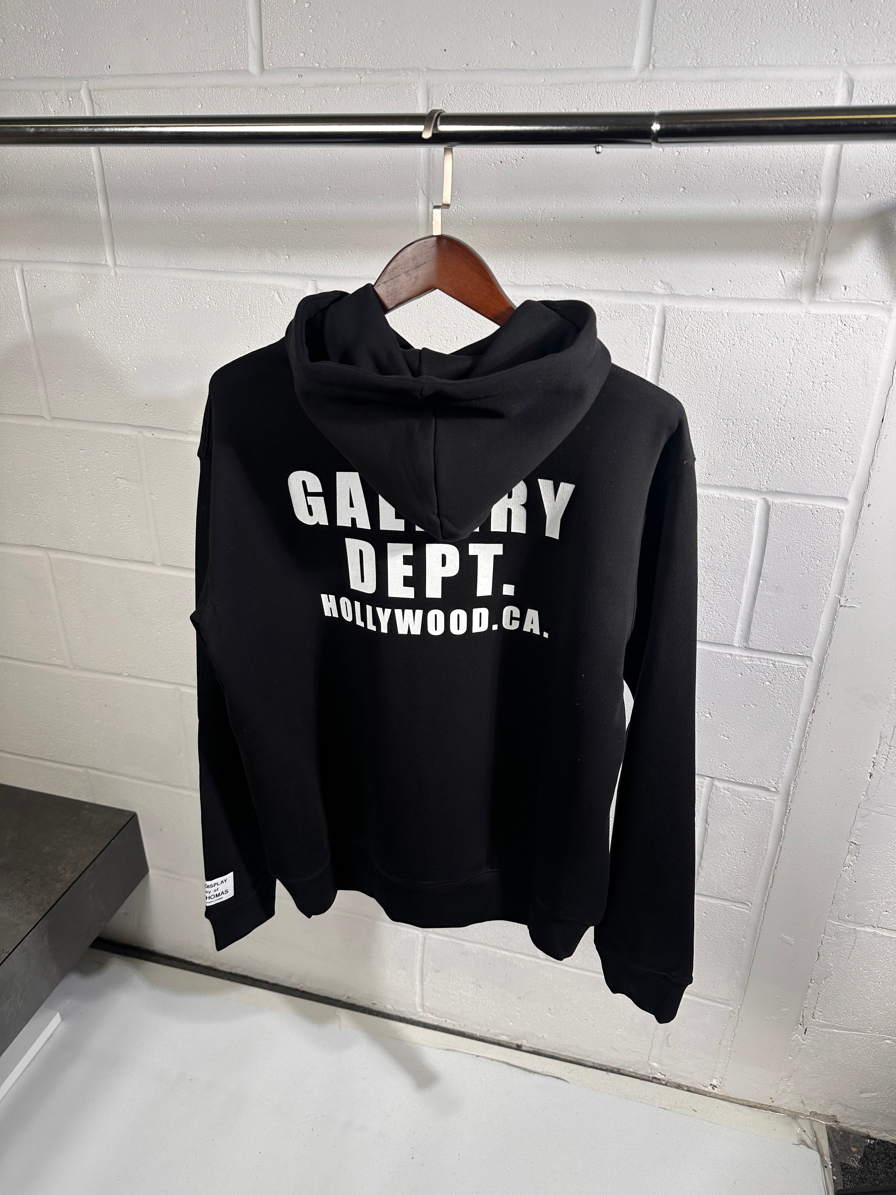 Sweat à capuche noir Gallery Dept