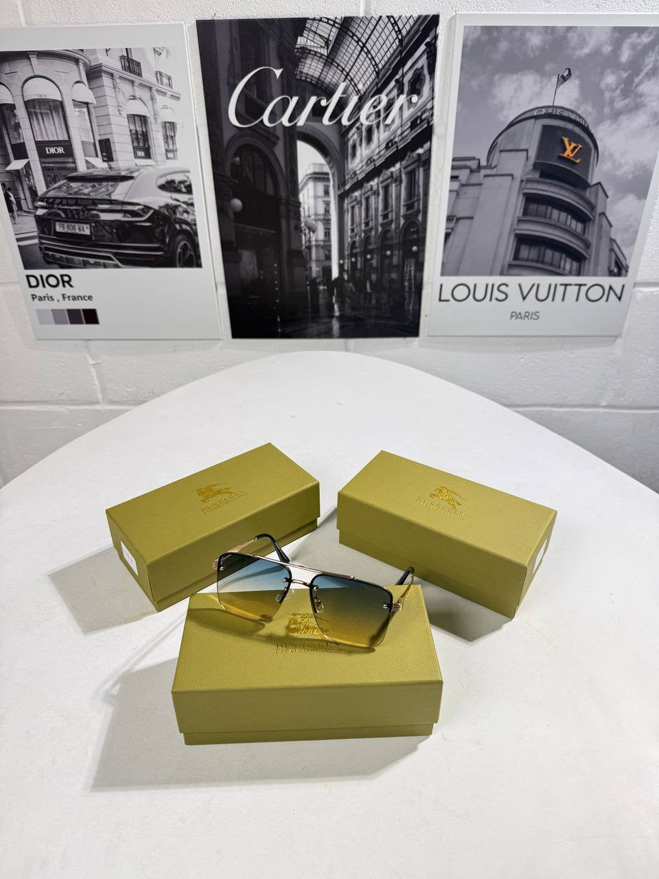 BURB SUNGLASSES GOLD MEN