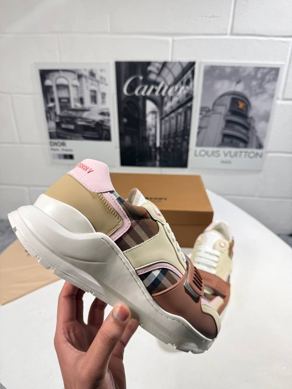 BURB RAMSEY CHECK TRAINER MENS