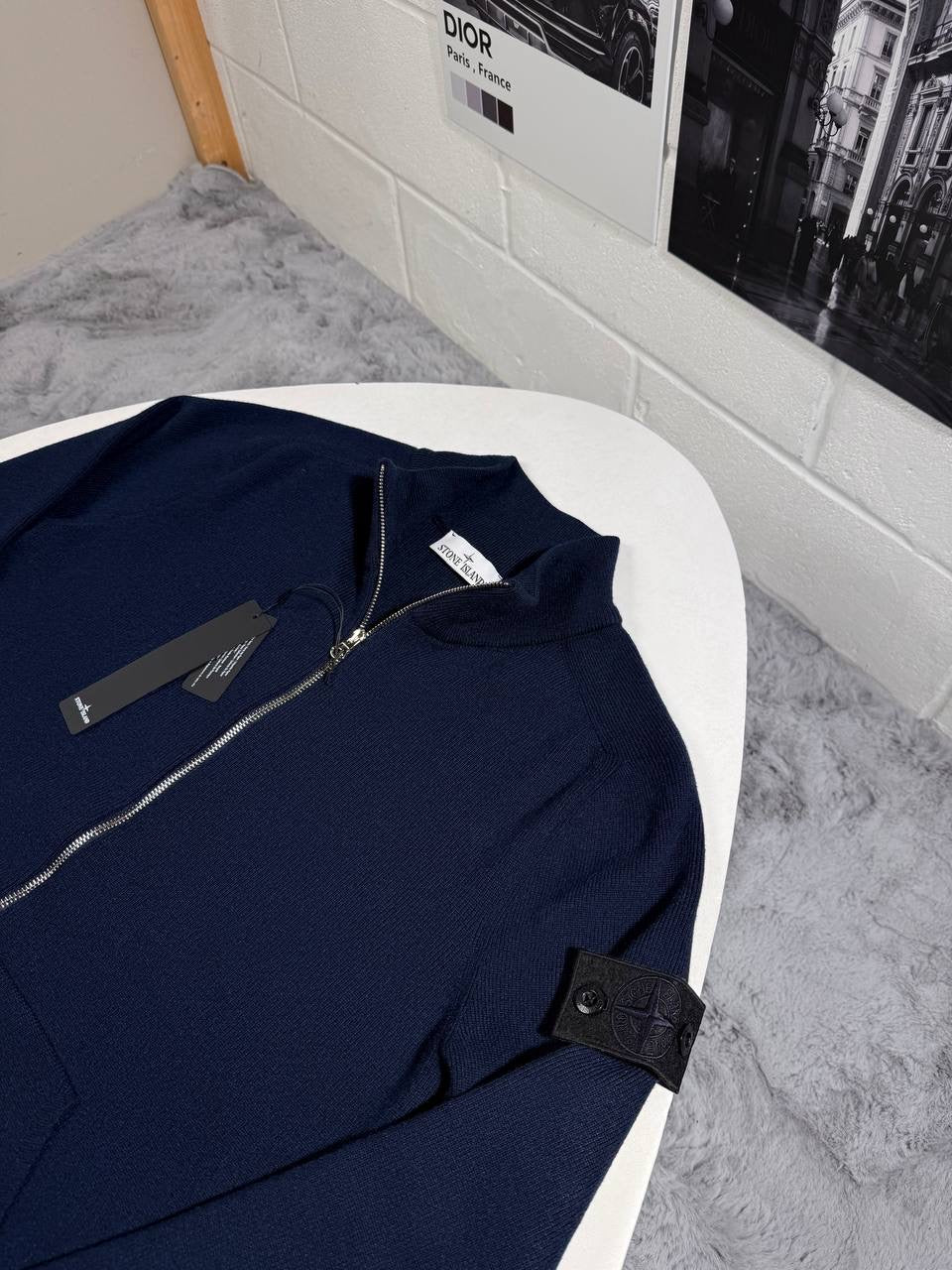 SI ZIP UP SWEATER NAVY