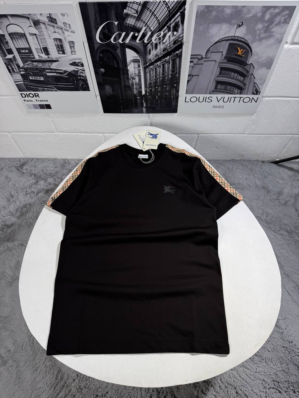 BURB CHECK TRIM TSHIRT