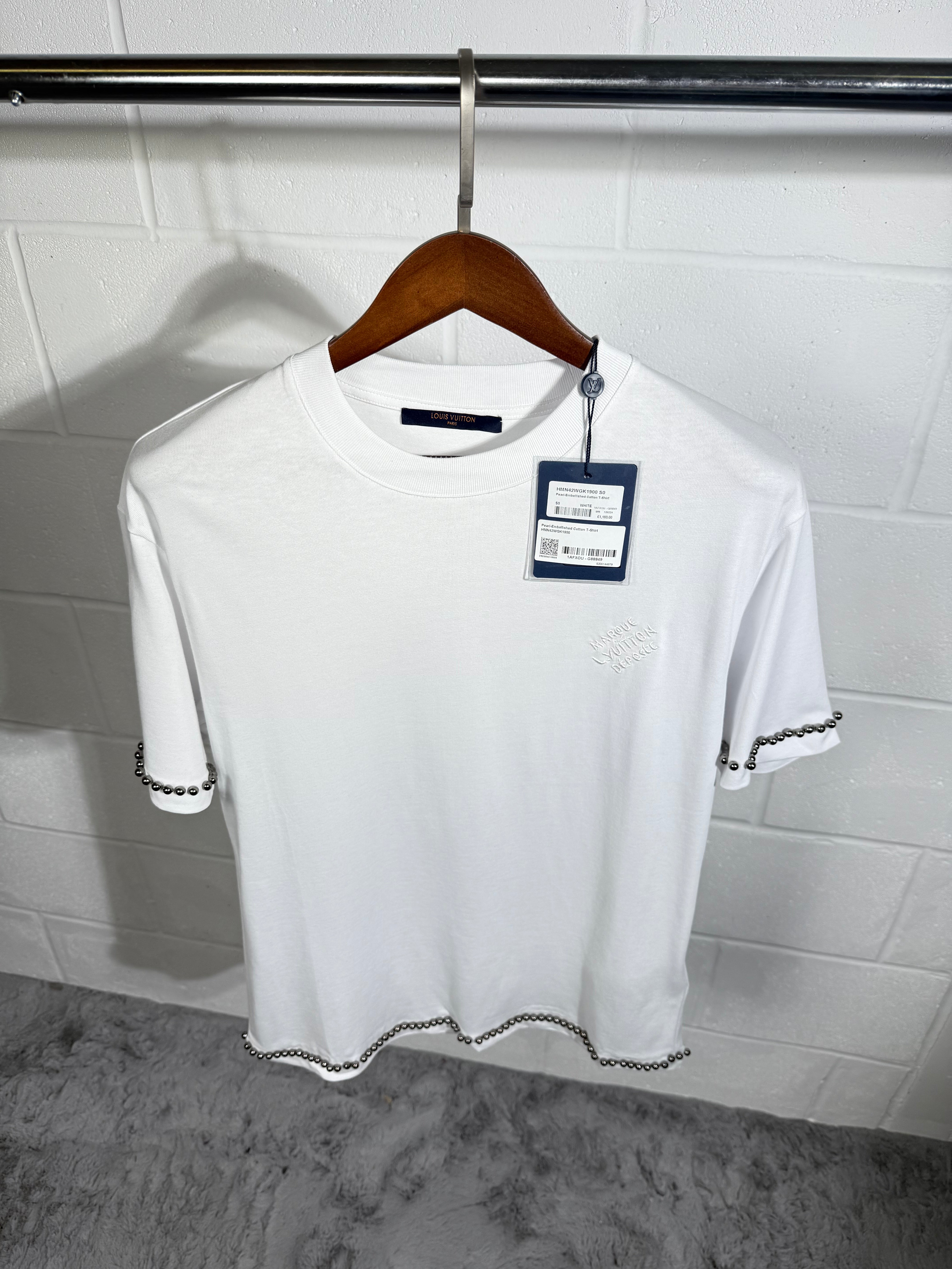 LV pearls tee white
