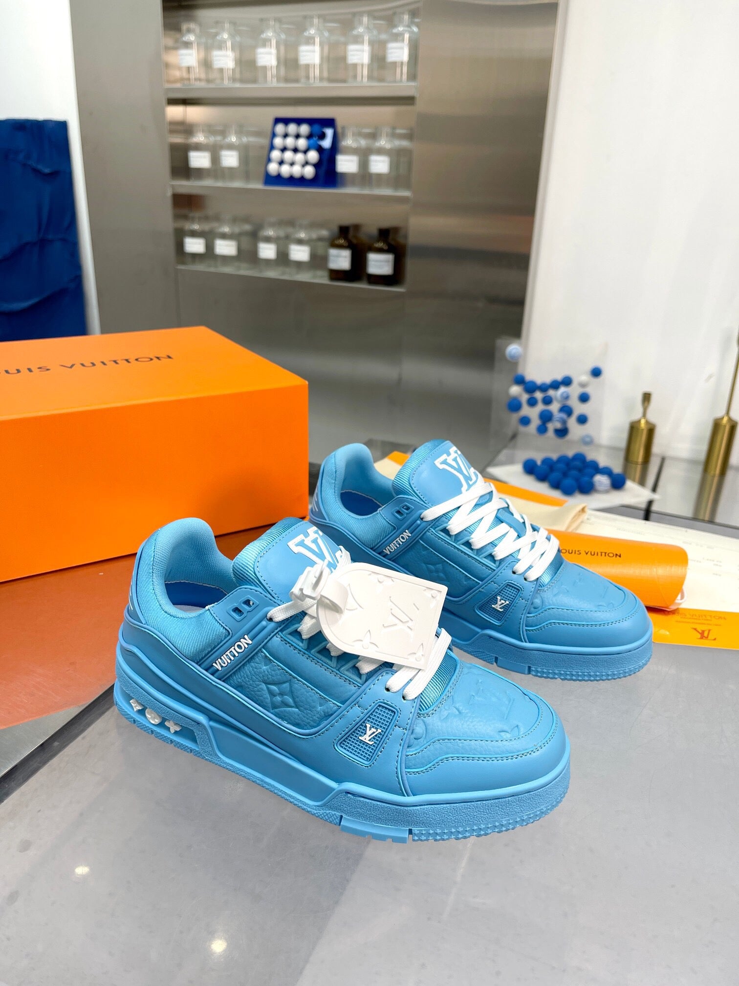 LVE BLUE TRAINERS (pre-order)