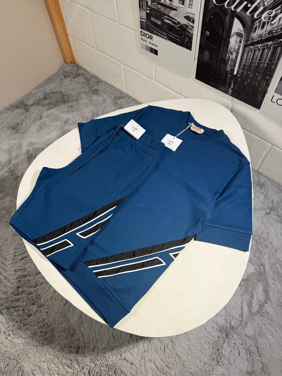 HRMS STRIPPED SHORT SET