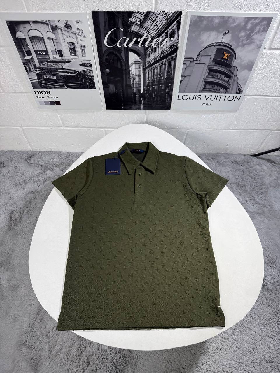 LVE DAMIER PRINT POLO