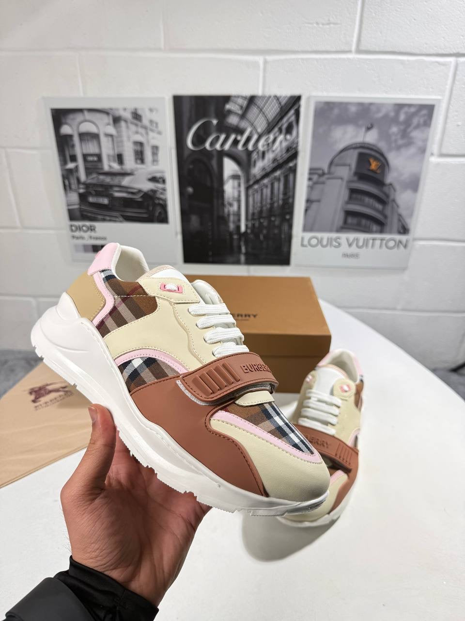 BURB RAMSEY CHECK TRAINER MENS