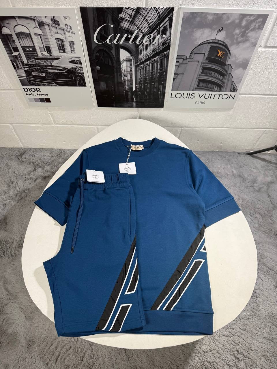 HRMS STRIPPED SHORT SET