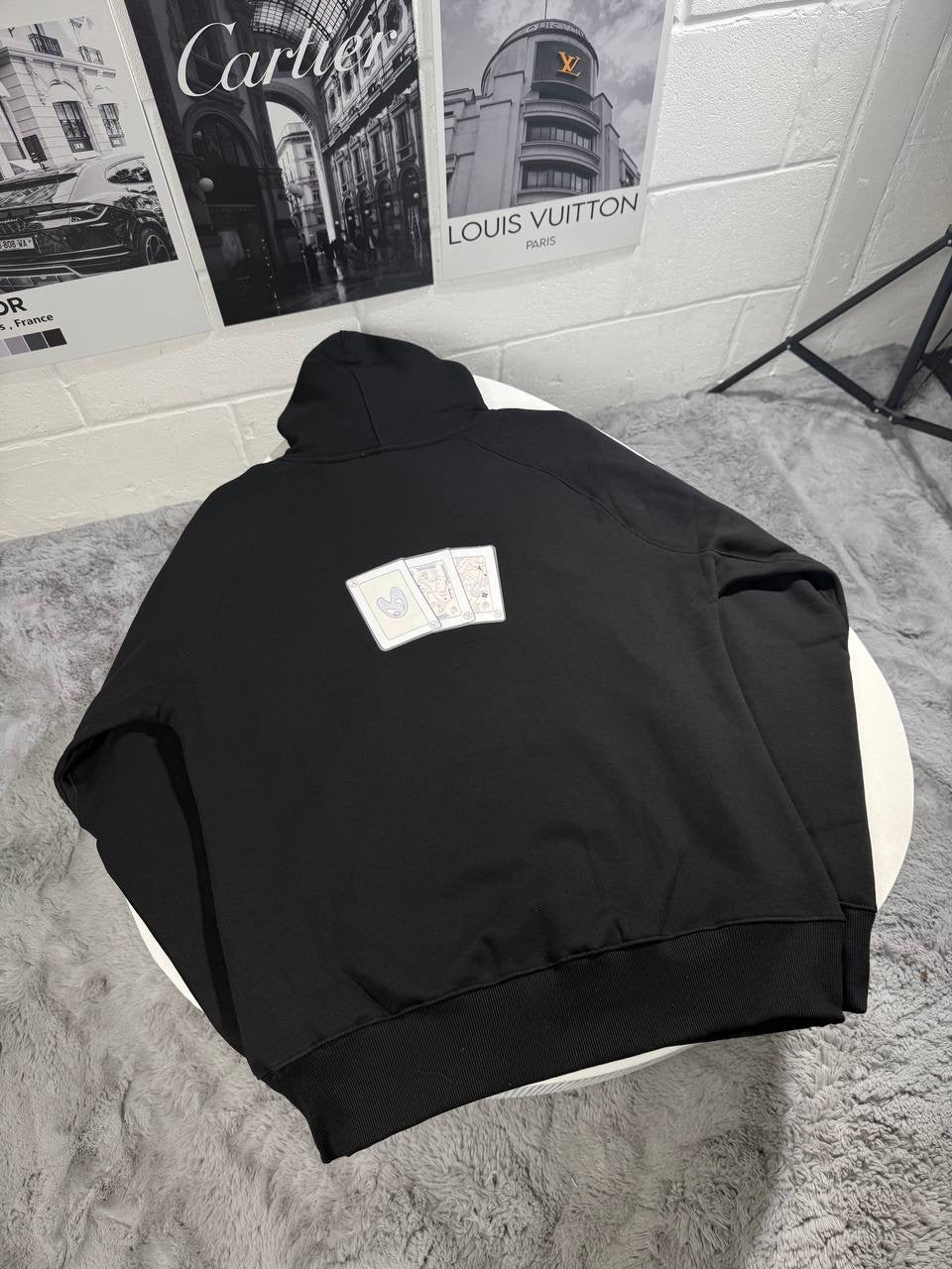 IOR CARD HOODIE BLACK