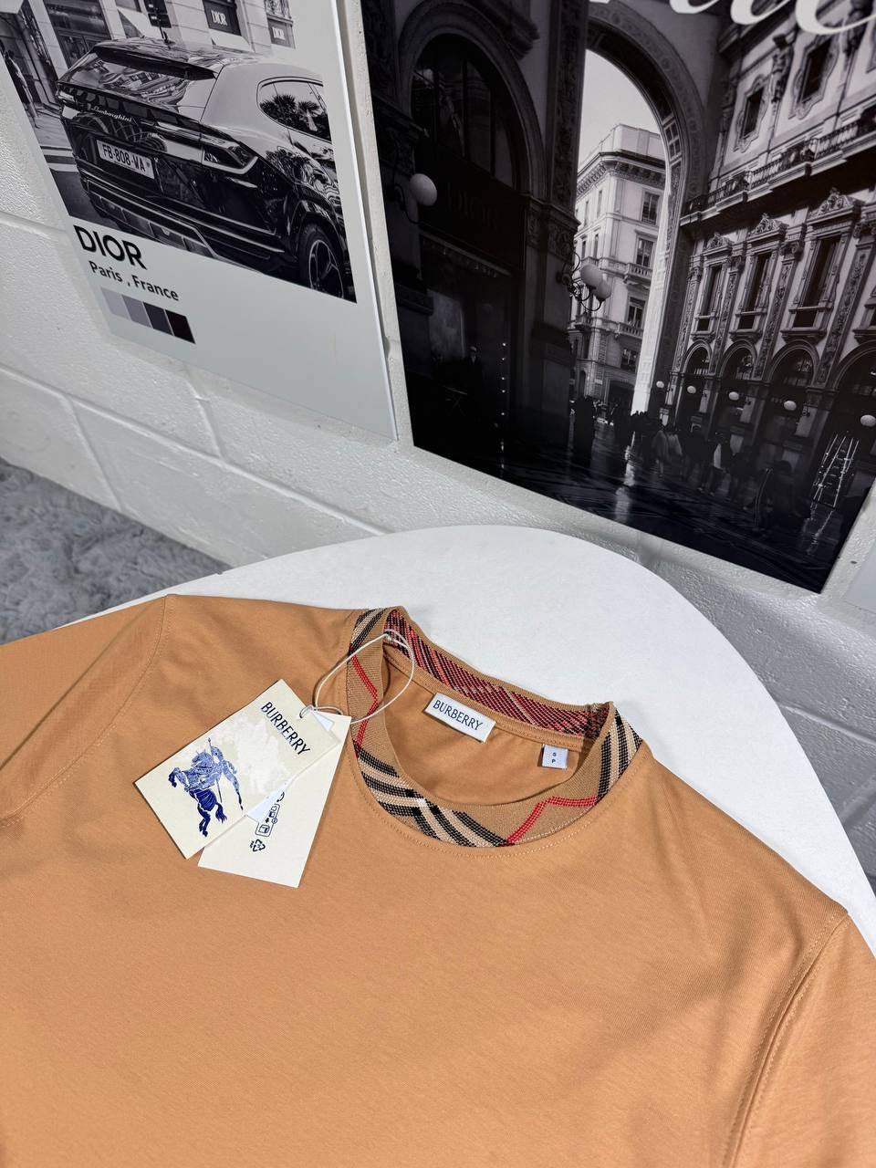 BURB CHECK TRIM TSHIRT