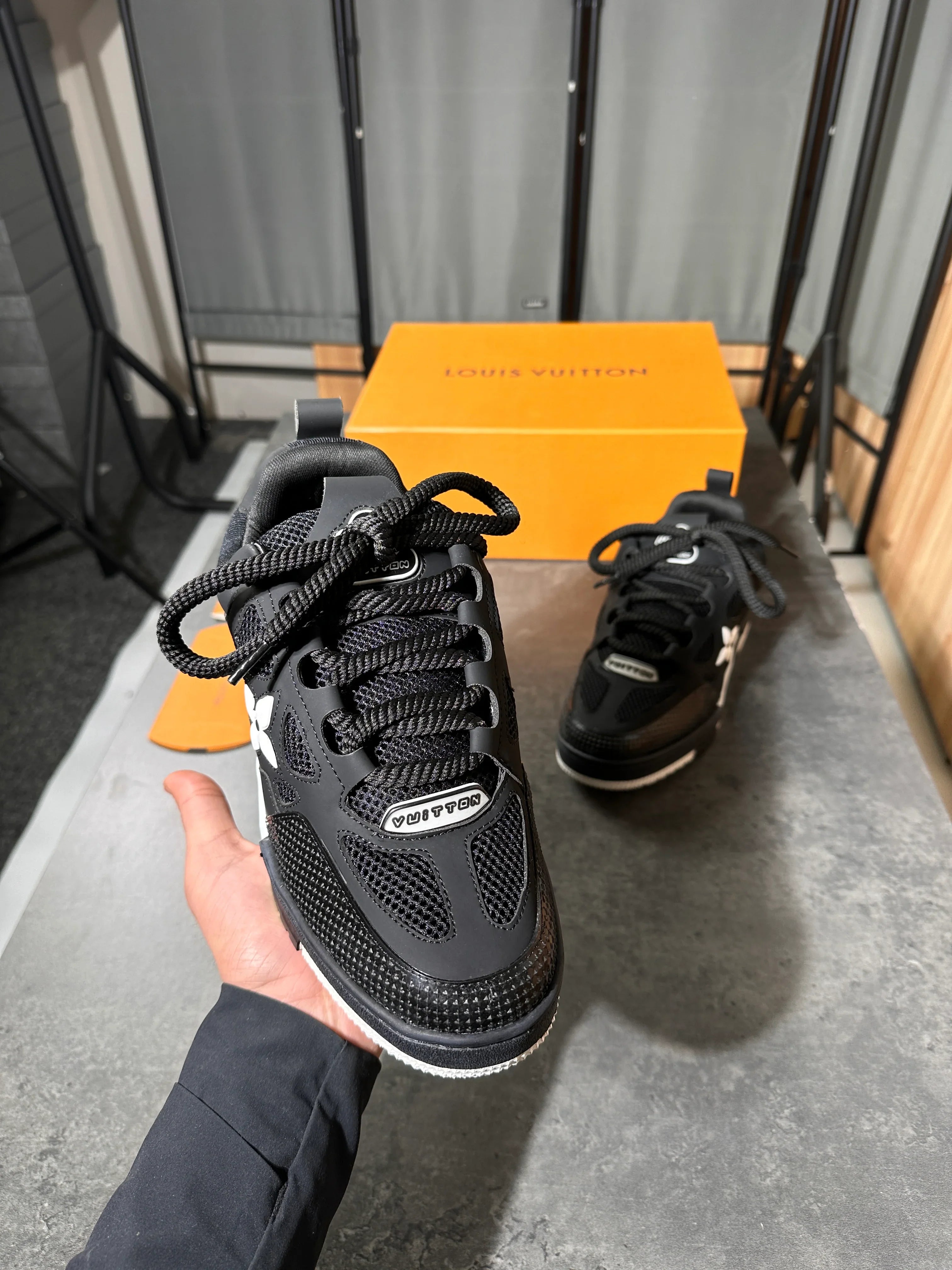 Baskets de skate Louis Vuitton noires
