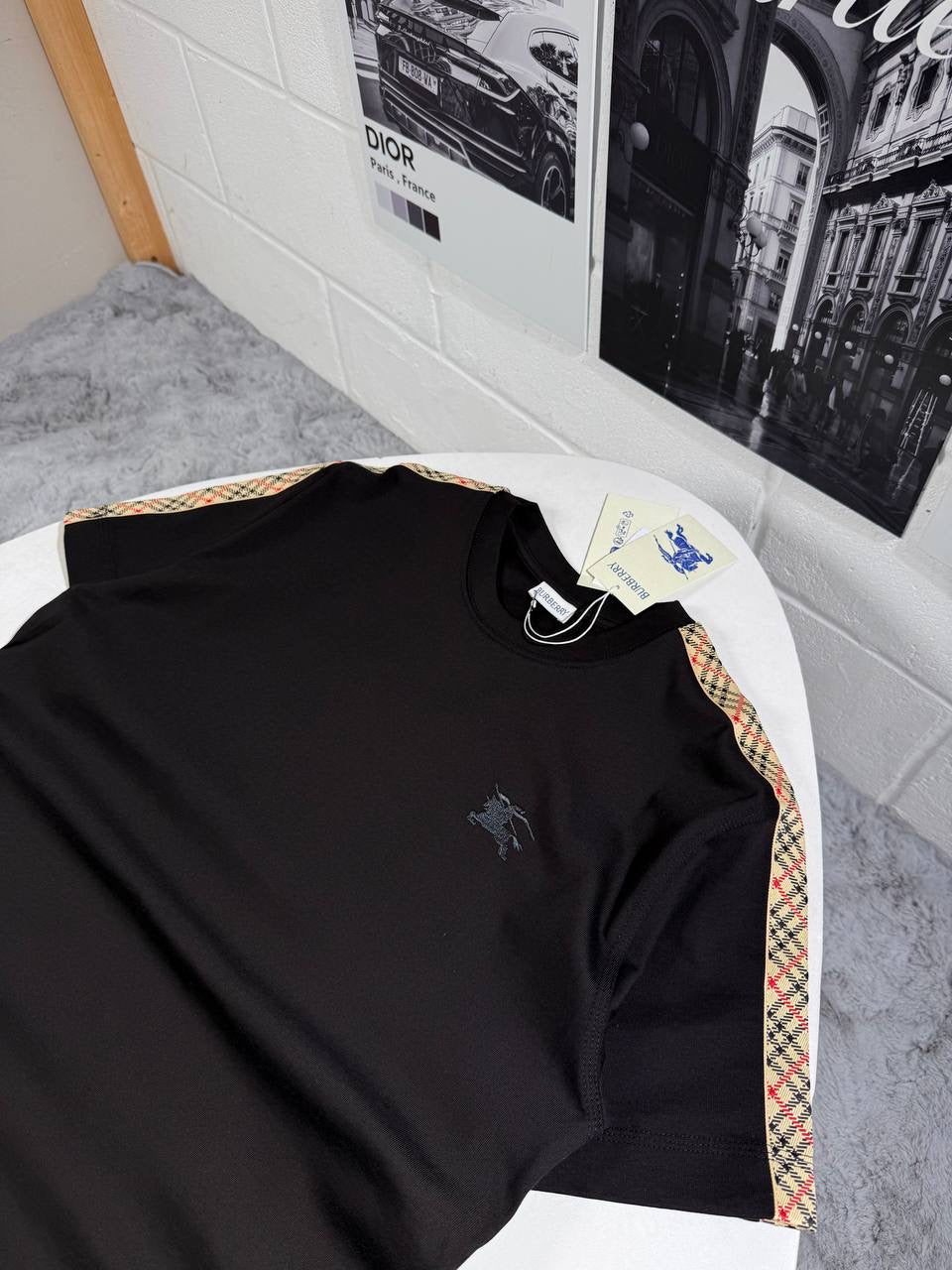 BURB CHECK TRIM TSHIRT