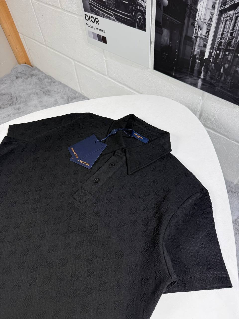 LVE DAMIER PRINT POLO