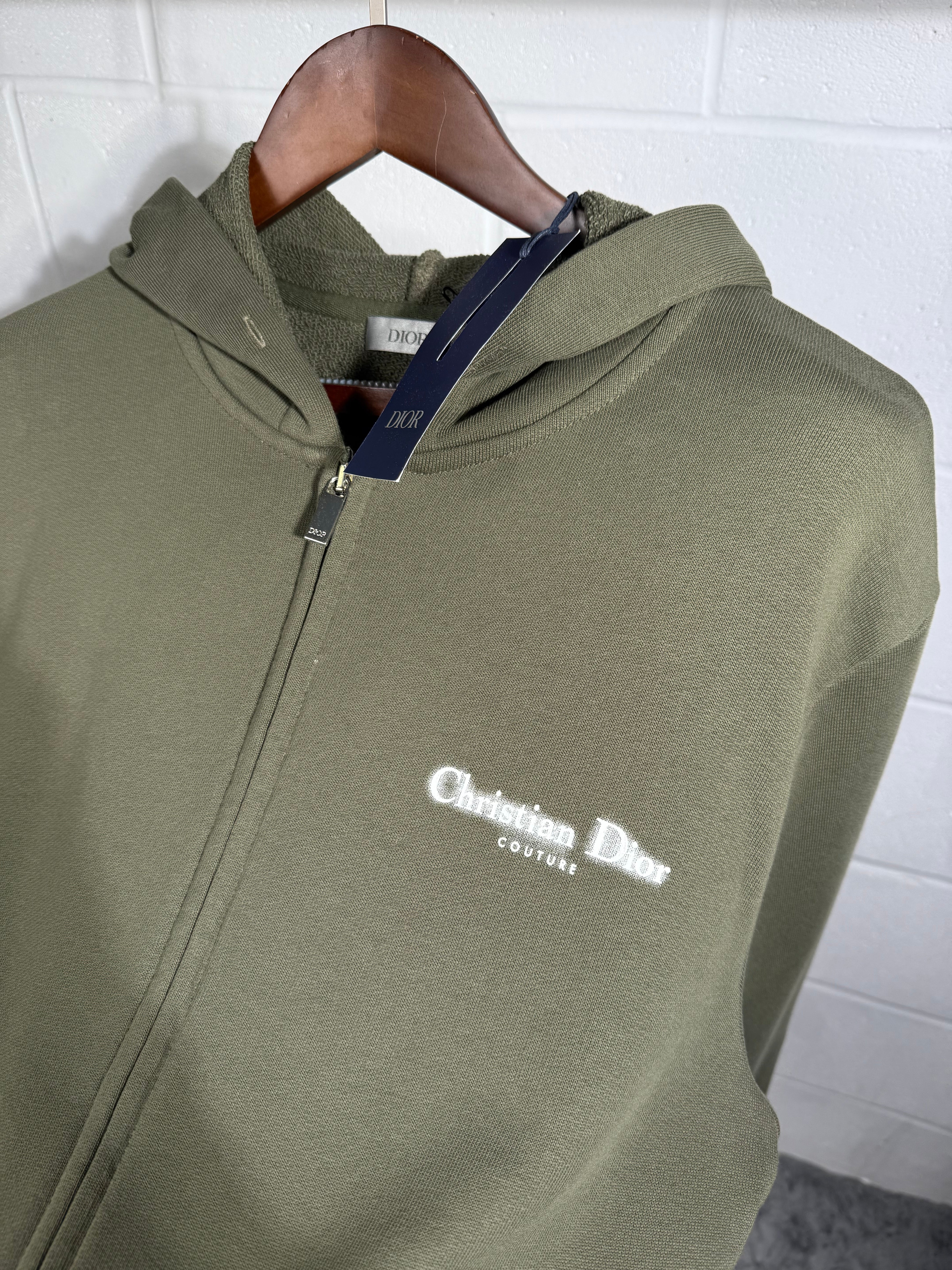 Sweat à capuche zippé CD vert